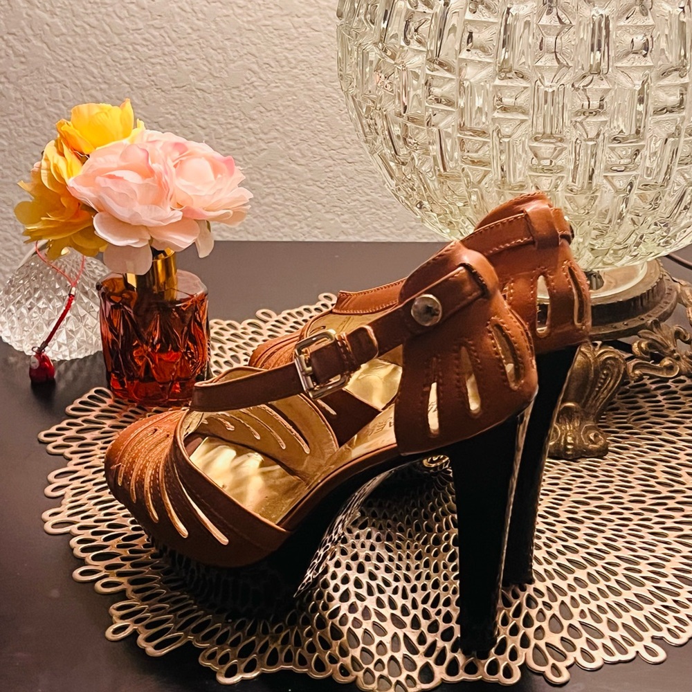 MICHAEL Michael Kors Brown and Black High Heel Sandals